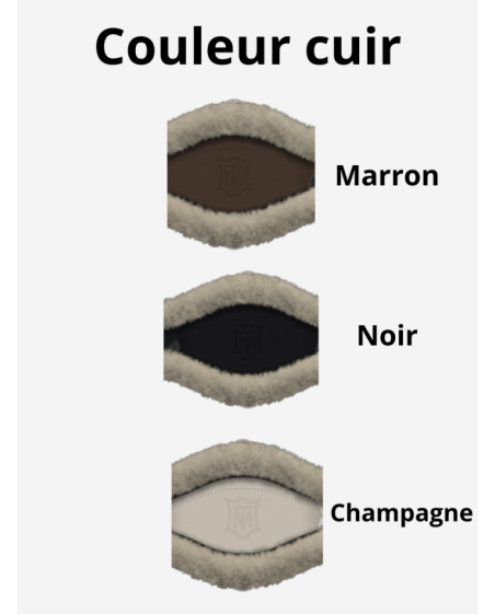 MATTES - Sangle courte demi-lune en cuir