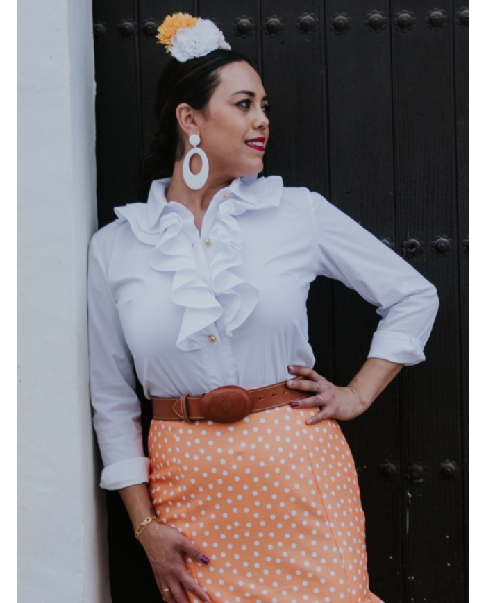 Chemise jabot espagnole blanche