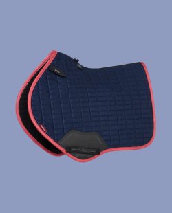 LEMIEUX - Tapis CSO square en suédine Navy/Cranberry