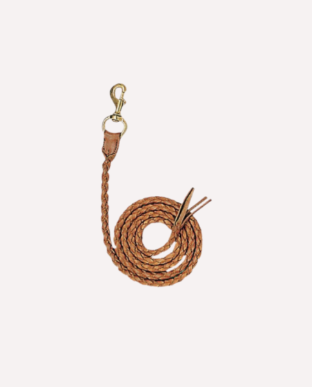 Longe en cuir tressé 1,5 m Avec mousqueton