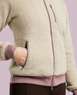 MONTAR - Veste Teddy Dusty Rose