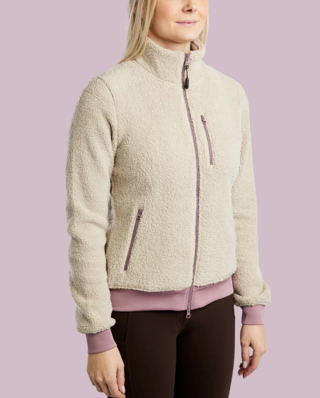 MONTAR - Veste Teddy Dusty Rose