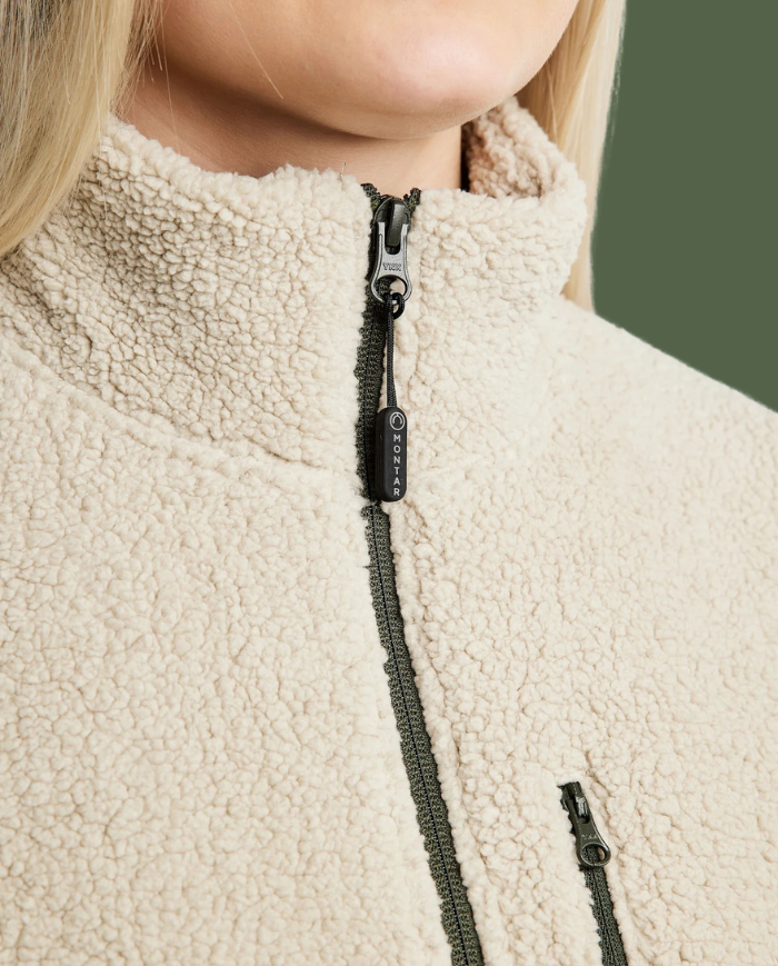 MONTAR - Veste Teddy Olive