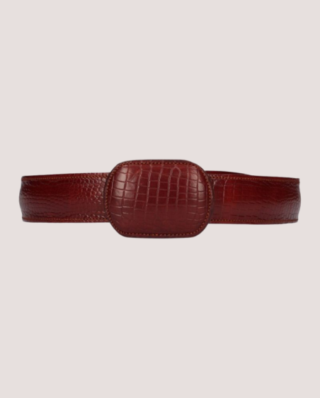 Ceinture espagnole cuir marron foncé