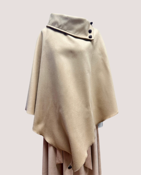 Poncho campero beige