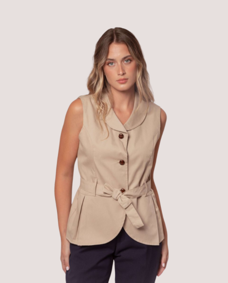 Chalequillo campero femme beige
