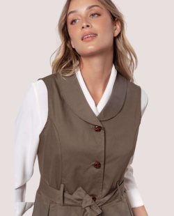 Chalequillo campero femme taupe