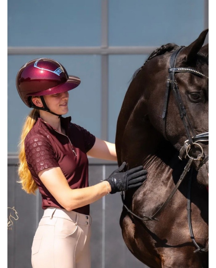 LAS HELMETS - OPERA METAL BURGUNDY