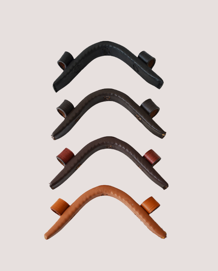 Serreta recouverte de cuir 2 passants