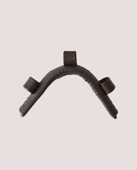 Serreta recouverte de cuir 3 passants