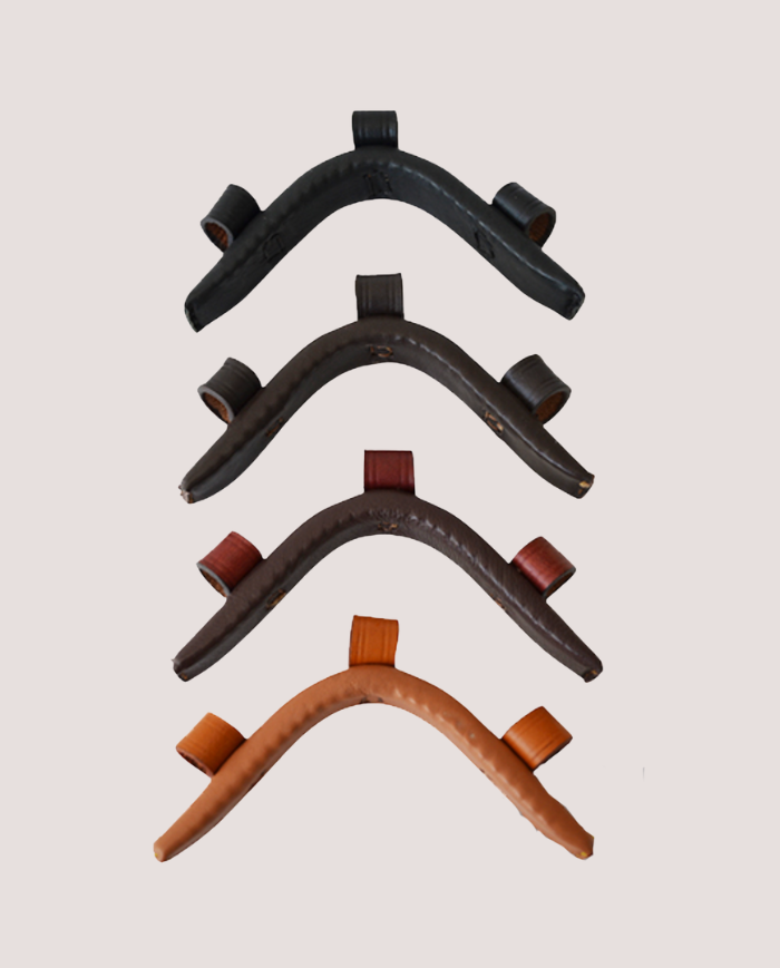 Serreta recouverte de cuir 3 passants