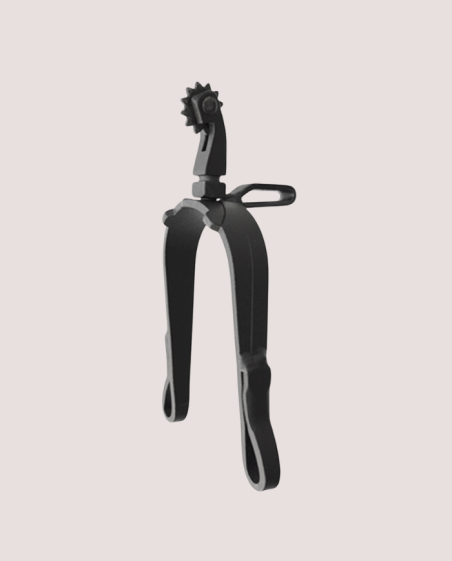 Éperons Vaqueros enfants avec petite tige courbé vers le bas roulette en étoile