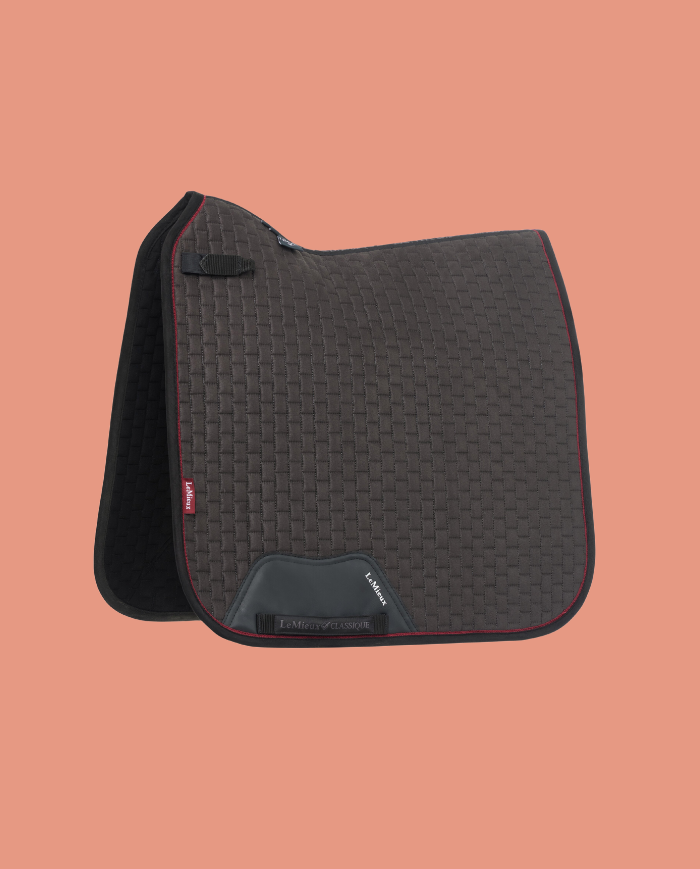 LEMIEUX - Tapis dressage square en suédine cinder