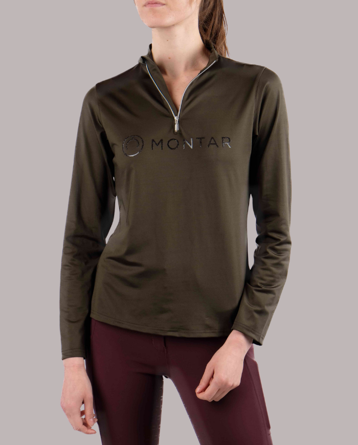 MONTAR - Polo manches longues modèle Glitter