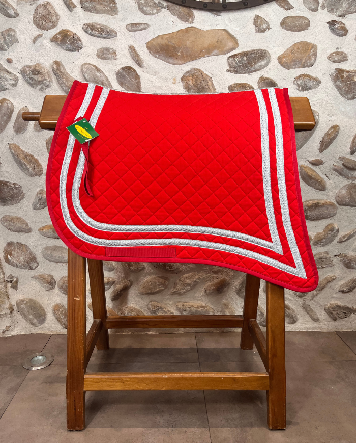 BLACK FRIDAY - Tapis portugais à pointe rouge/argent