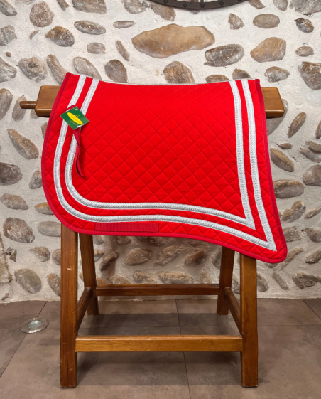 BLACK FRIDAY - Tapis portugais à pointe rouge/argent