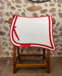 BLACK FRIDAY - Tapis portugais à pointe blanc/rouge