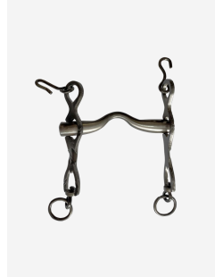 Mors portugais embouchure lisse fer brunis