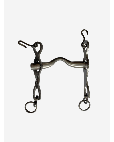 Mors portugais embouchure lisse fer brunis