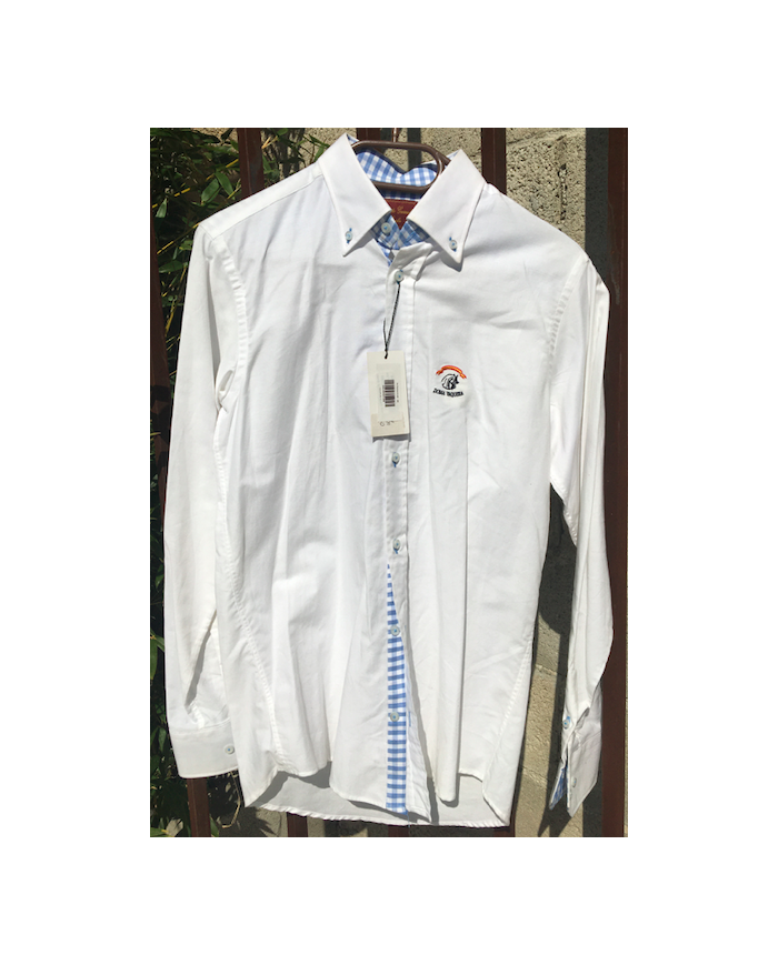 Chemise vaquera femme brodée blanche