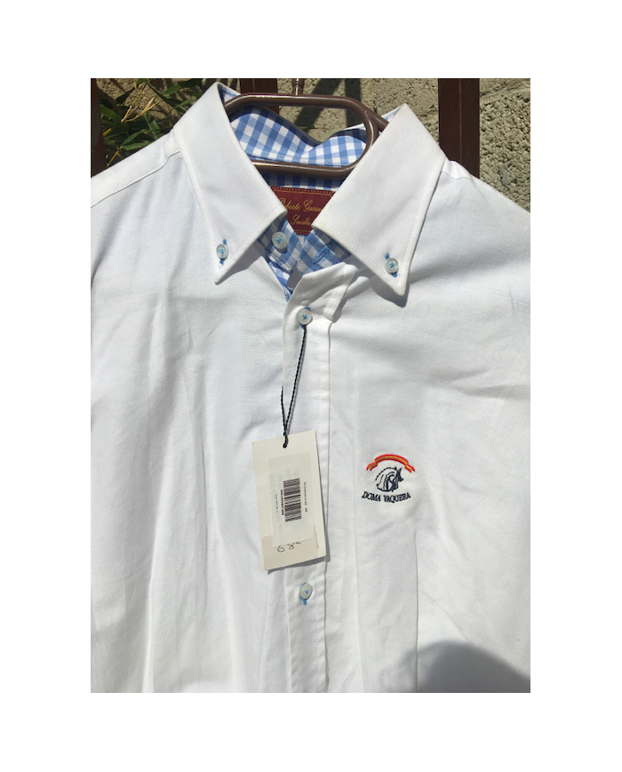 Chemise vaquera femme brodée blanche