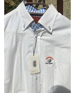 Chemise vaquera femme brodée blanche