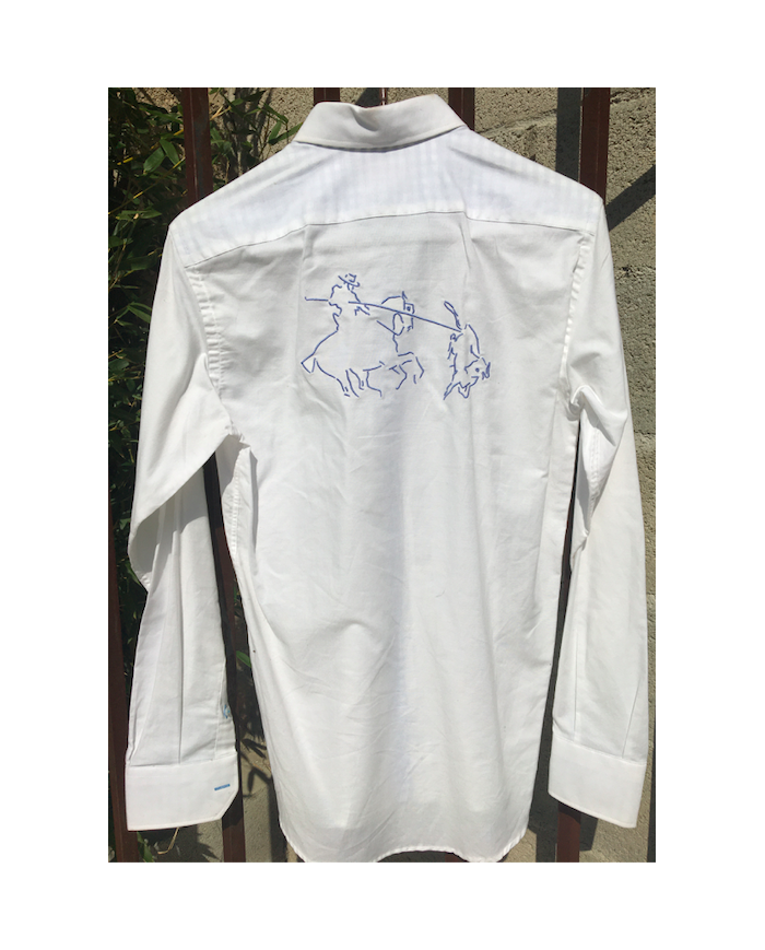 Chemise vaquera femme brodée blanche
