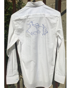 Chemise vaquera femme brodée blanche