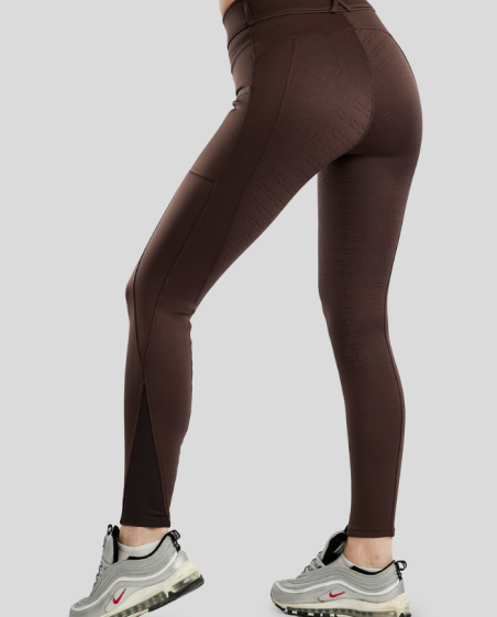 MONTAR - Legging MoGlenda Hybrid Fullgrip marron