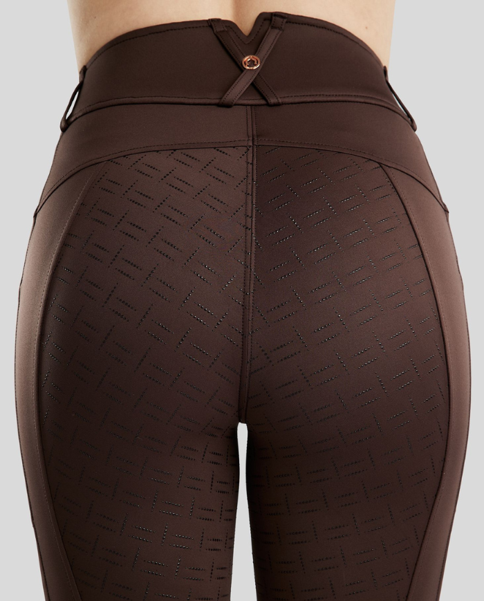 MONTAR - Legging MoGlenda Hybrid Fullgrip marron