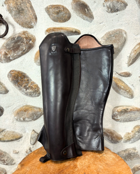 TATTINI - Chaps en cuir marron