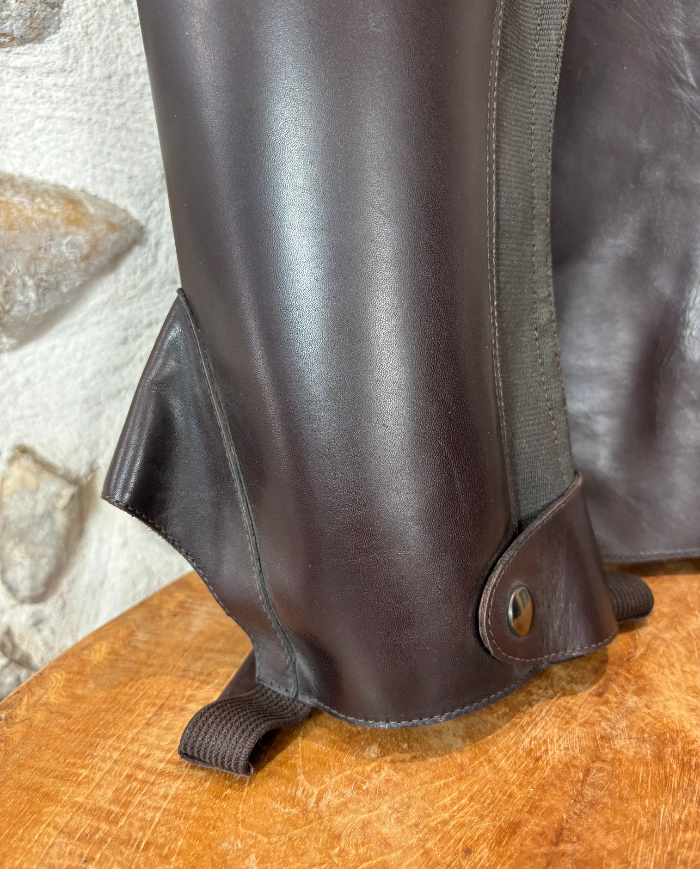TATTINI - Chaps en cuir marron