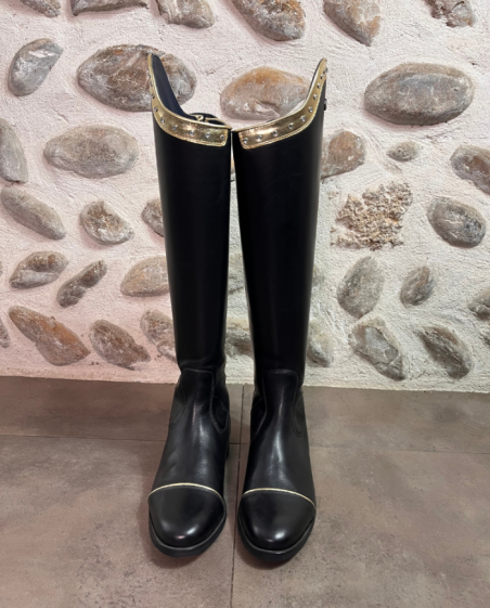 GALLORS  - Bottes Laurel noir et or 39