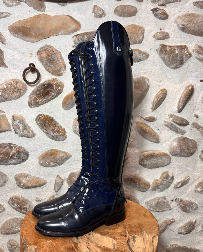 GALLORS - Bottes Laurel bleu vernis lacets 38