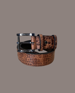 Kingsley  - ceinture alligator marron