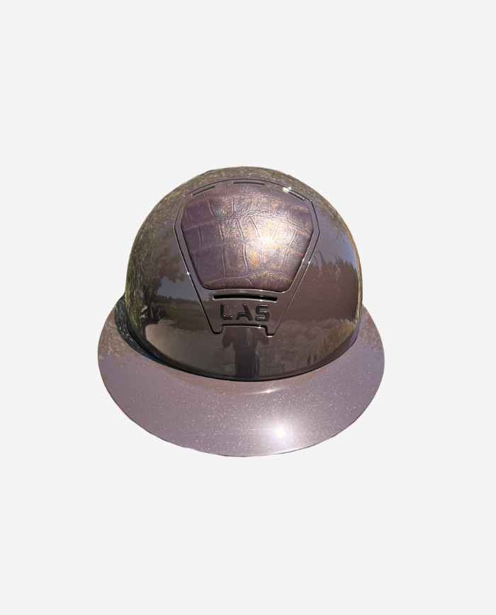LAS HELMETS - Casque OPERA marron croco