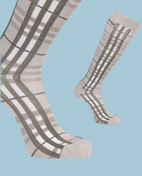 Chaussettes techniques à carreaux
