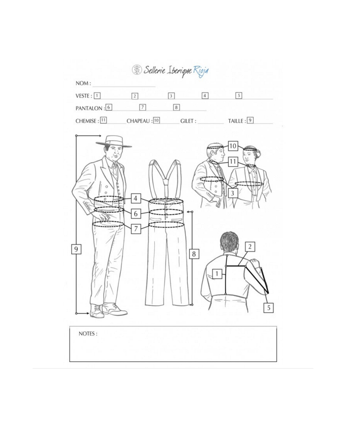Costume Portugais sur mesure