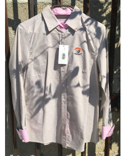 Chemise vaquera femme brodée beige