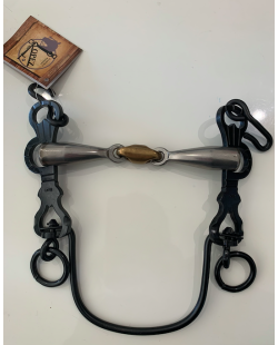 Mors vaquero artisanal double brisure avec barre courbe