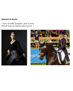 Selle Erreplus Impulse, selle avec matelassure fitable et ajustable au dos du cheval, selle en cuir de taureau