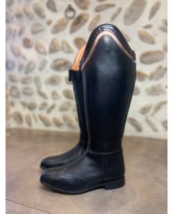 Bottes de dressage en cuir, mollets larges, Céleris Coquées