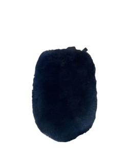 Gant de pansage en mouton noir véritable MATTES