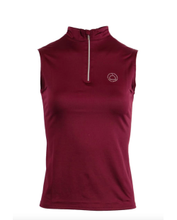 Polo sans manches MONTAR Everly bordeaux